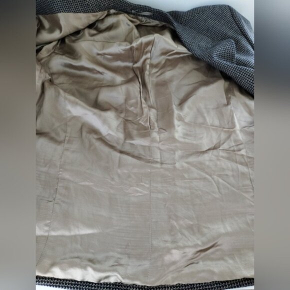 HUGO BOSS Blazer Mens Size 40L Black Brown Einstein Wool Sport Coat Houndstooth - Picture 6 of 11